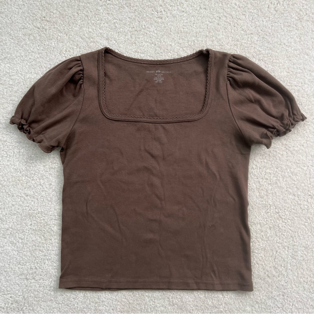 Brandy Melville Puff Sleeve Top